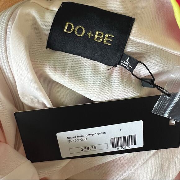 NWT Do+Be Mini Dress Womens L Pink Satin Halter Mock Neck Backless Asymmetric - Picture 6 of 6